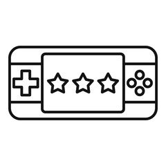 Poster - portable game device icon. outline portable game device vector icon for web design isolated on white