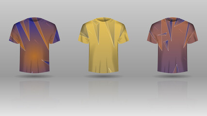 Poster - Set of men t-shirt with colorized vector template