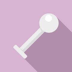 Poster - Ball piercing icon. Flat illustration of ball piercing vector icon for web design