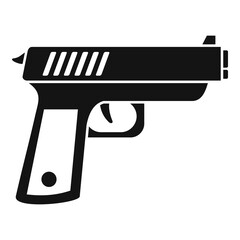 Poster - Policeman gun icon. Simple illustration of policeman gun vector icon for web design isolated on white background