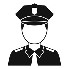 Poster - policeman avatar icon. simple illustration of policeman avatar vector icon for web design isolated o