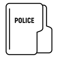 Poster - police station folder icon. outline police station folder vector icon for web design isolated on whi