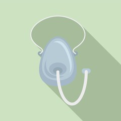 Poster - Anesthesia face mask icon. Flat illustration of anesthesia face mask vector icon for web design