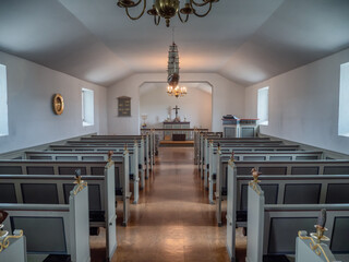 Sticker - Small church interior in Lild village Denmark