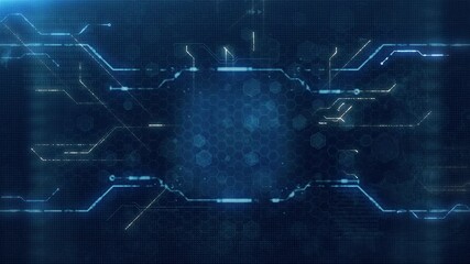 Digital technology background concept with technology line light effects, Circuit board futuristic processing.