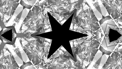 Wall Mural - Abstract diamond kaleidoscope motion, Realistic diamond kaleidoscope close up texture.