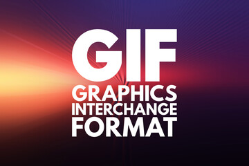 Aufkleber - GIF - Graphics Interchange Format acronym, concept background