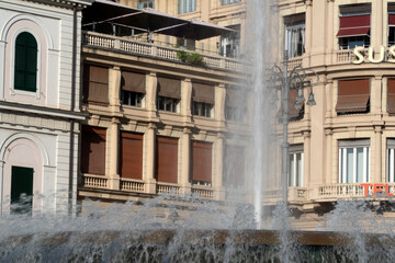 genoa piazza de ferrari fountain splash town center