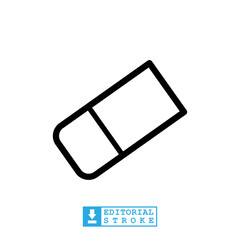 Canvas Print - eraser vector icon in trendy flat style