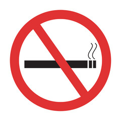 No cigarette sign. Smoking forbidden symbol for bar, cafe or gas station. Do not smoke sticker