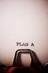 Poster - Plan A text