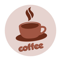 Fototapete - Coffee logo cup.