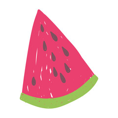 Wall Mural - slice watermelon fruit juicy isolated icon design white background