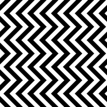Background With Chevrons. Design With Chevron. Seamless Pattern. Retro Style. Vintage Design. Simple Classic Shevron. Abstract Arrow Texture. Fence Geometric. Monochrome Black, White Backdrop. Vector