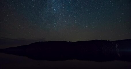 Wall Mural - Time-lapse of the stars over the Bon Echo Park