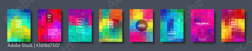 Fotografía Polygonal abstract background with squares