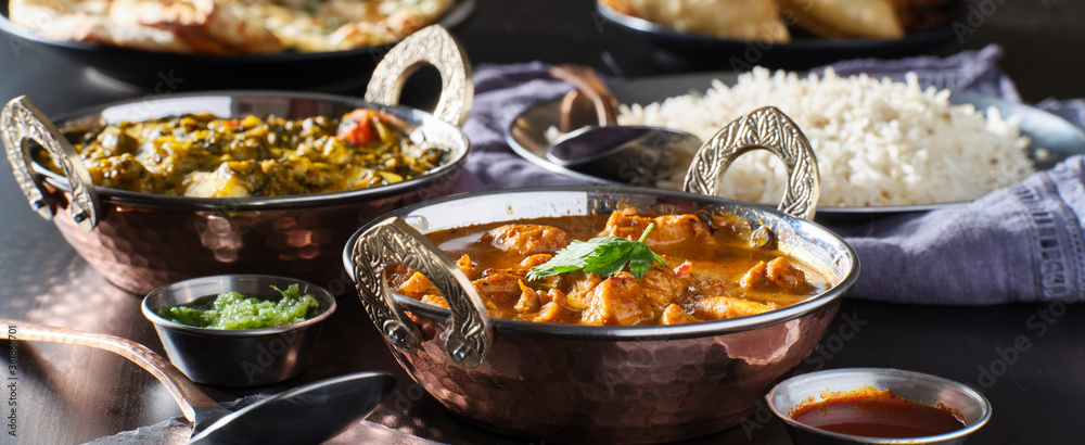 indian chicken tikka masala curry in balti dish - obrazy, fototapety, plakaty 