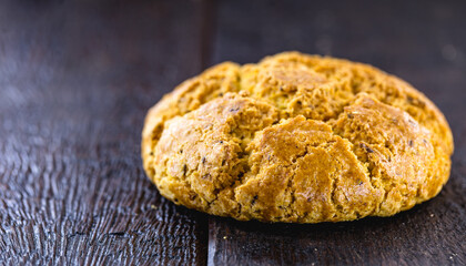 Wall Mural - homemade mini bread called broa or broinha, made in brazil with corn or fuba.