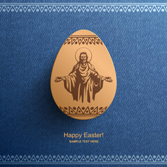 Wall Mural - Easter card with a picture of Jesus Christ, Easter background