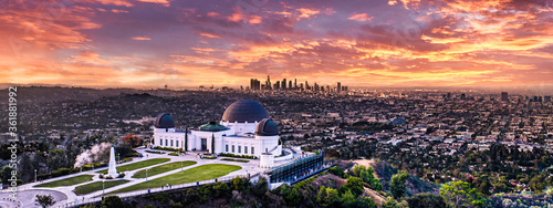 Fotomural Los Angeles sunset from Griffith park