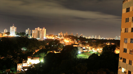 Wall Mural - salvador, bahia / brazil - july 2, 2020: night views of the Cabula neighborhood in the city of Salvador