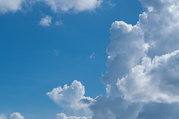 blue sky with clouds background, summer time, beautiful sky
