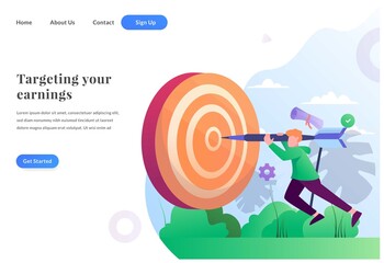 targeting business web landing page