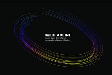 Poster - Colorful glowing coil abstract graphic texture background.
