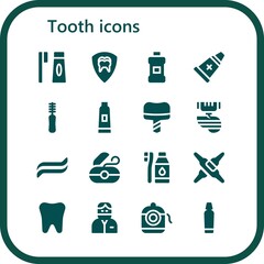 Wall Mural - tooth icon set