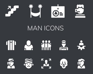 Wall Mural - Modern Simple Set of man Vector filled Icons