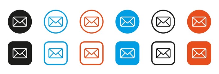 Leinwandbilder - message icon collection, mail icon