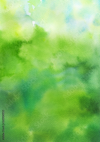 木漏れ日のような 光のある緑色の背景 水彩イラスト Stock Illustration Adobe Stock