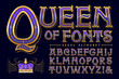 Queen of Fonts is a Regal Antique-Styled Alphabet; The Ornate Detailing is Suggestive of Medieval or Renaissance Europe