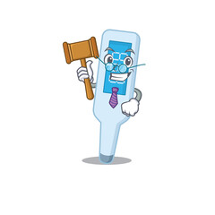 Sticker - A judicious judge of digital thermometer caricature concept wearing glasses