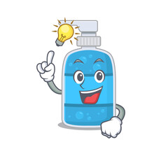 Canvas Print - Mascot character of smart hand wash gel has an idea gesture