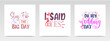© maria_studio - Wedding quotes letter typography set illustration.