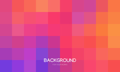 Aufkleber - Abstract colorful geometric background, Creative design templates. Pixel art, grid, mosaic vector illustration.