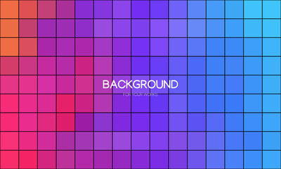 Aufkleber - Abstract colorful geometric background, Creative design templates. Pixel art, grid, mosaic vector illustration.