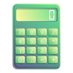 Poster - Tax calculator icon. Cartoon of tax calculator vector icon for web design isolated on white background