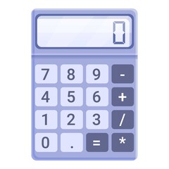 Poster - Business calculator icon. Cartoon of business calculator vector icon for web design isolated on white background