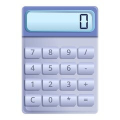Poster - Button calculator icon. Cartoon of button calculator vector icon for web design isolated on white background