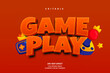 © Typelogi - 3D Game Play Text Effect Editable Premium Vector