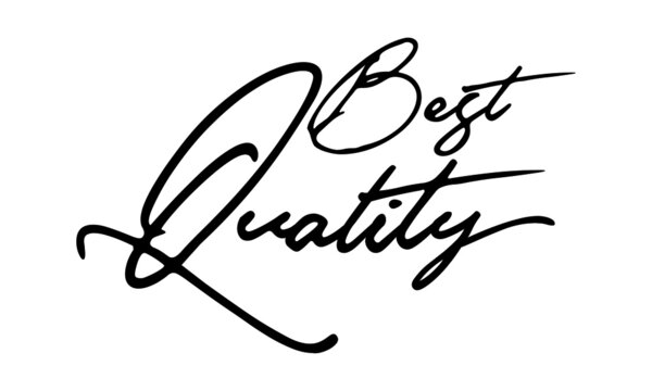 Best Quality Handwritten Font Calligraphy Black Color Text 
on White Background