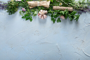 Wall Mural - Fresh green garden herbs