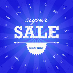 Super sale banner design template