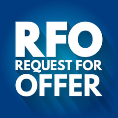 Poster - RFO - Request For Offer acronym, business concept background