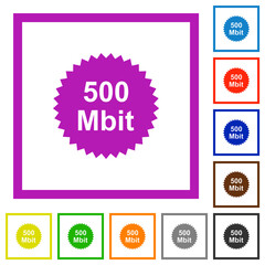 Wall Mural - 500 mbit guarantee sticker flat framed icons