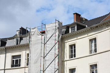 Canvas Print - renovation chantier travaux immobilier logement echaffaudage