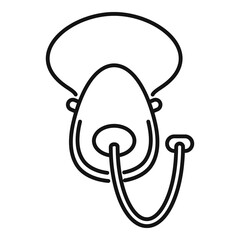 Poster - anesthesia face mask icon. outline anesthesia face mask vector icon for web design isolated on white