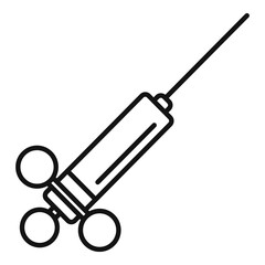 Poster - anesthesia syringe icon. outline anesthesia syringe vector icon for web design isolated on white bac